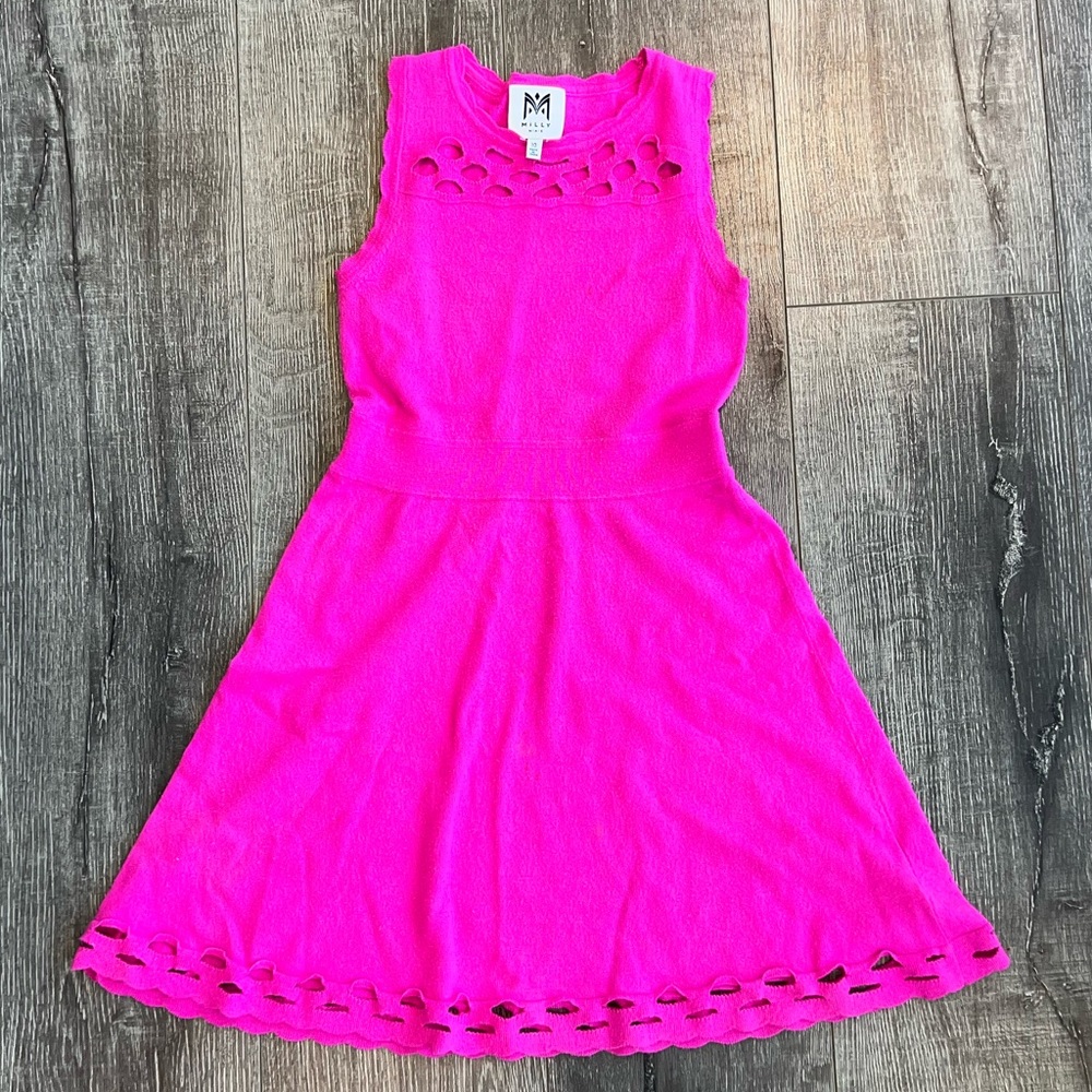 Milly Girls Dress Pink with Cutouts size 10